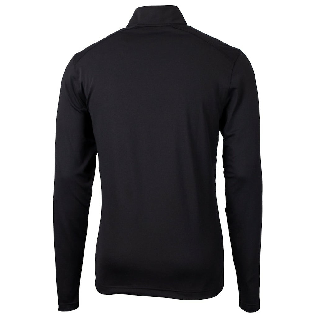 Philadelphia Eagles Cutter & Buck Virtue Eco Pique Recycled Quarter-Zip Pullover - Black Pullover