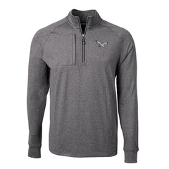 Philadelphia Eagles Cutter & Buck Adapt Eco Knit Heathered Recycled Quarter-Zip Pullover - Heather Black Pullover