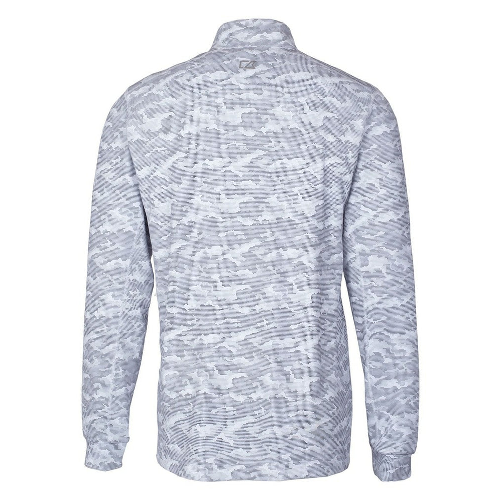 Philadelphia Eagles Cutter & Buck Traverse Camo Print Stretch Quarter-Zip Pullover - Charcoal Pullover