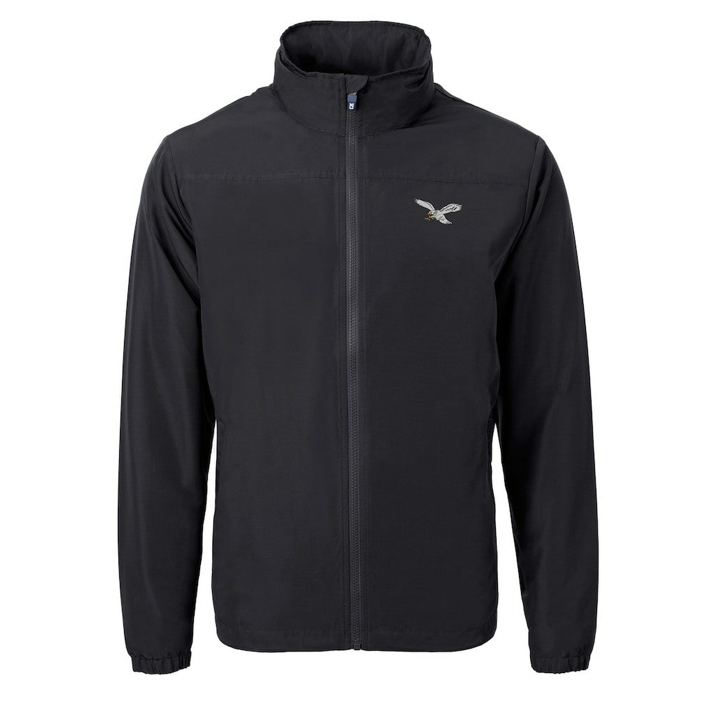 Philadelphia Eagles Cutter & Buck Charter Eco Recycled Full-Zip Jacket - Black Jackets