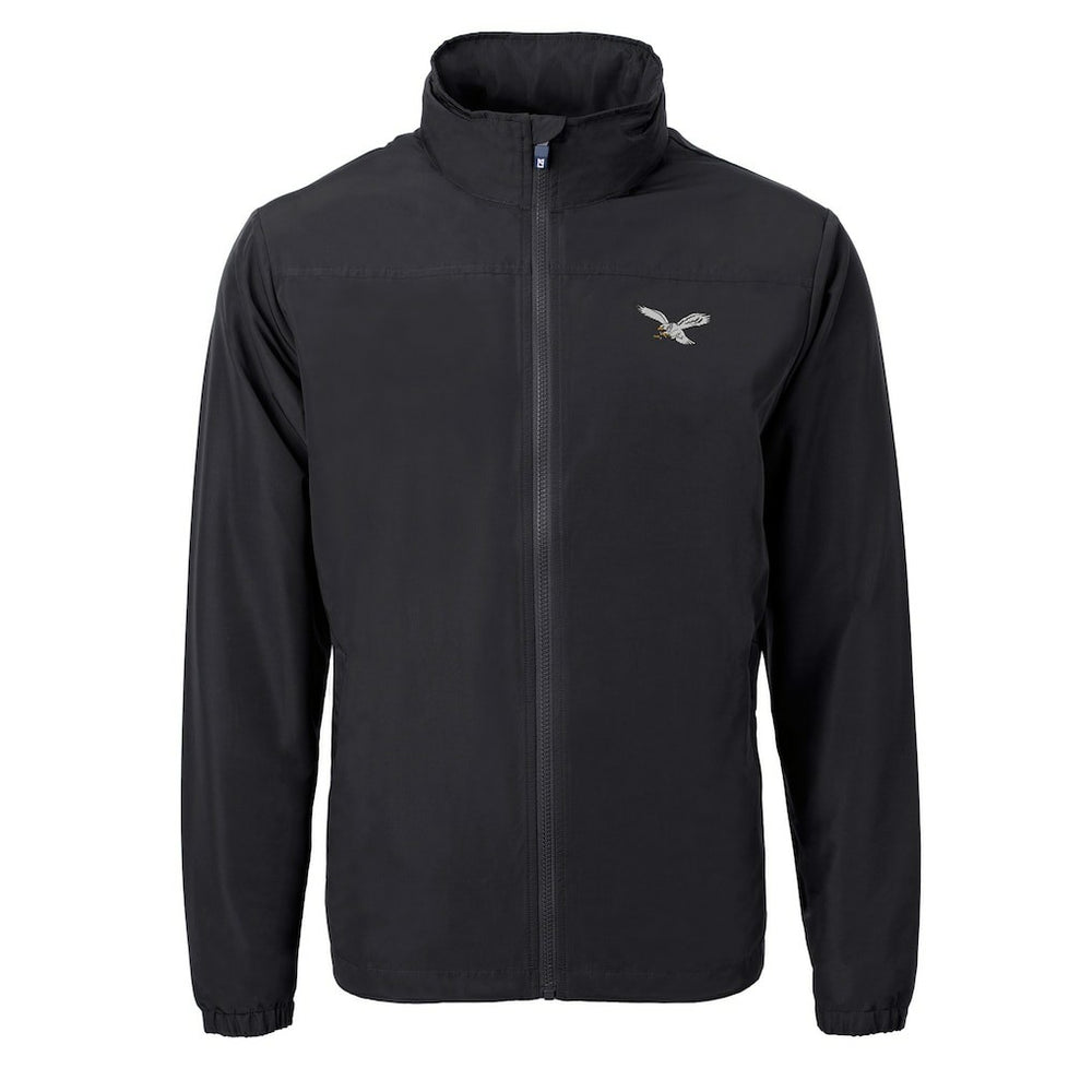Philadelphia Eagles Cutter & Buck Charter Eco Recycled Full-Zip Jacket - Black Jackets