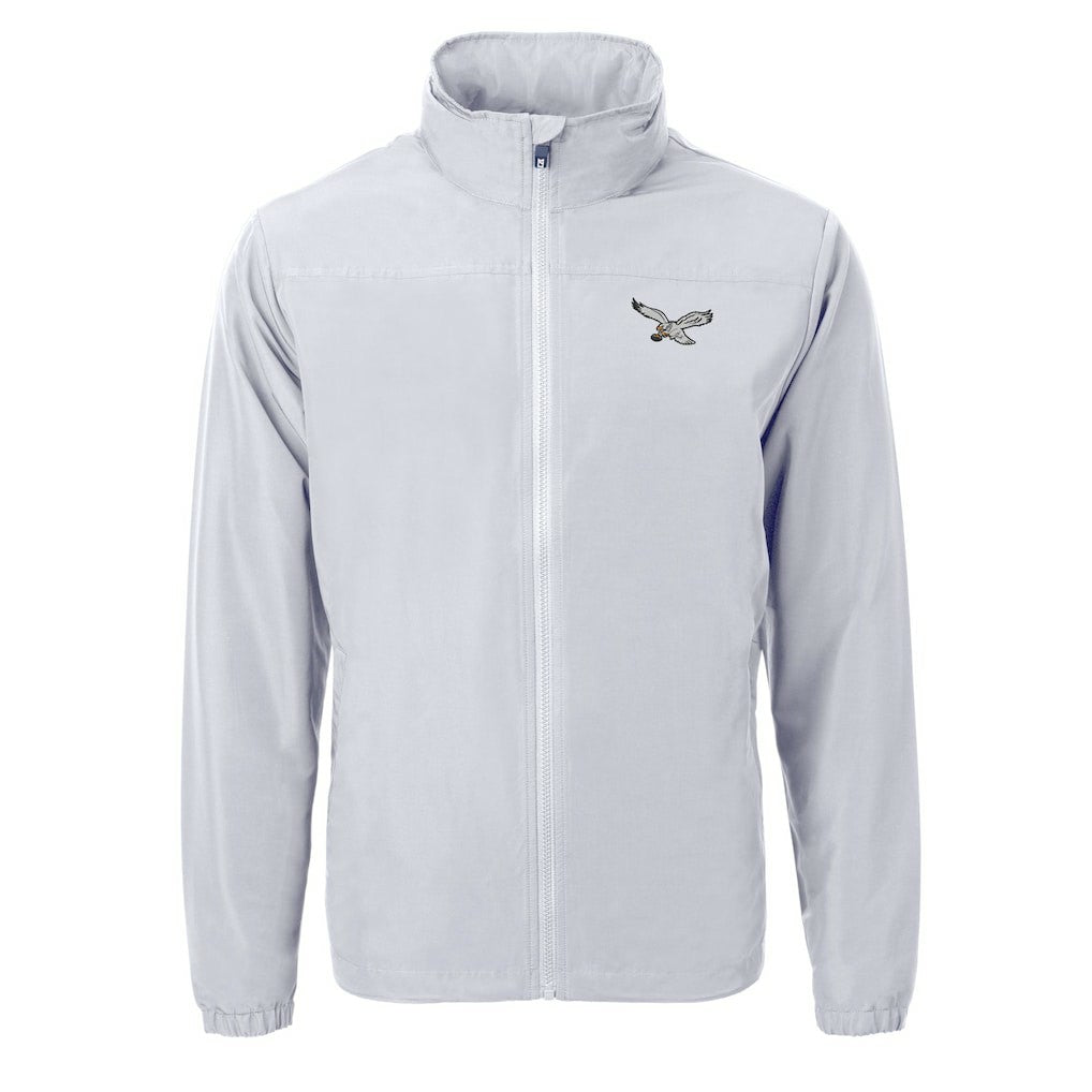 Philadelphia Eagles Cutter & Buck Charter Eco Recycled Full-Zip Jacket - Silver Jackets
