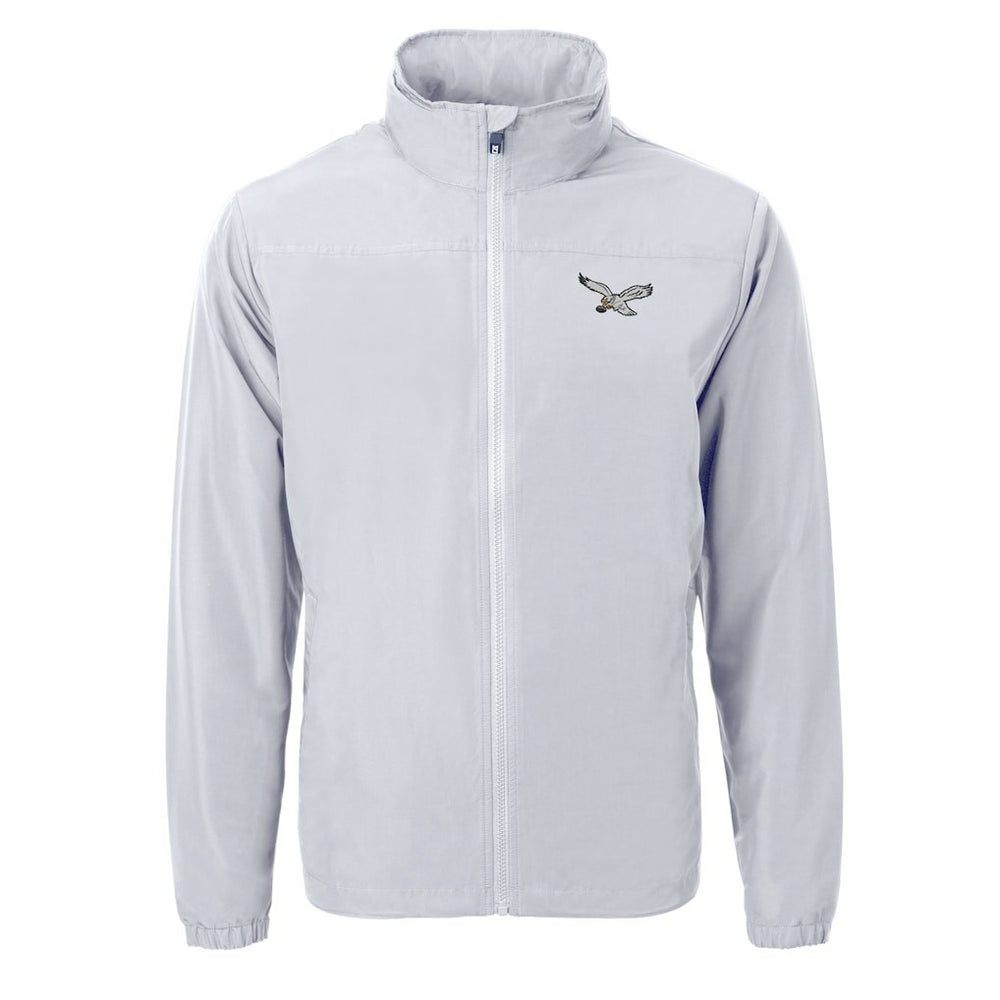 Philadelphia Eagles Cutter & Buck Charter Eco Recycled Full-Zip Jacket - Silver Jackets