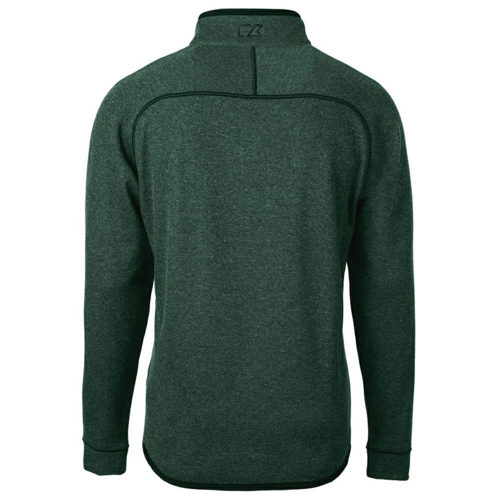 Philadelphia Eagles Cutter & Buck Mainsail Sweater-Knit Half-Zip Pullover Jacket - Heather Green Pullover