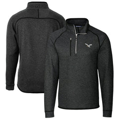 Philadelphia Eagles Cutter & Buck Mainsail Sweater-Knit Half-Zip Pullover Jacket - Heather Charcoal Pullover