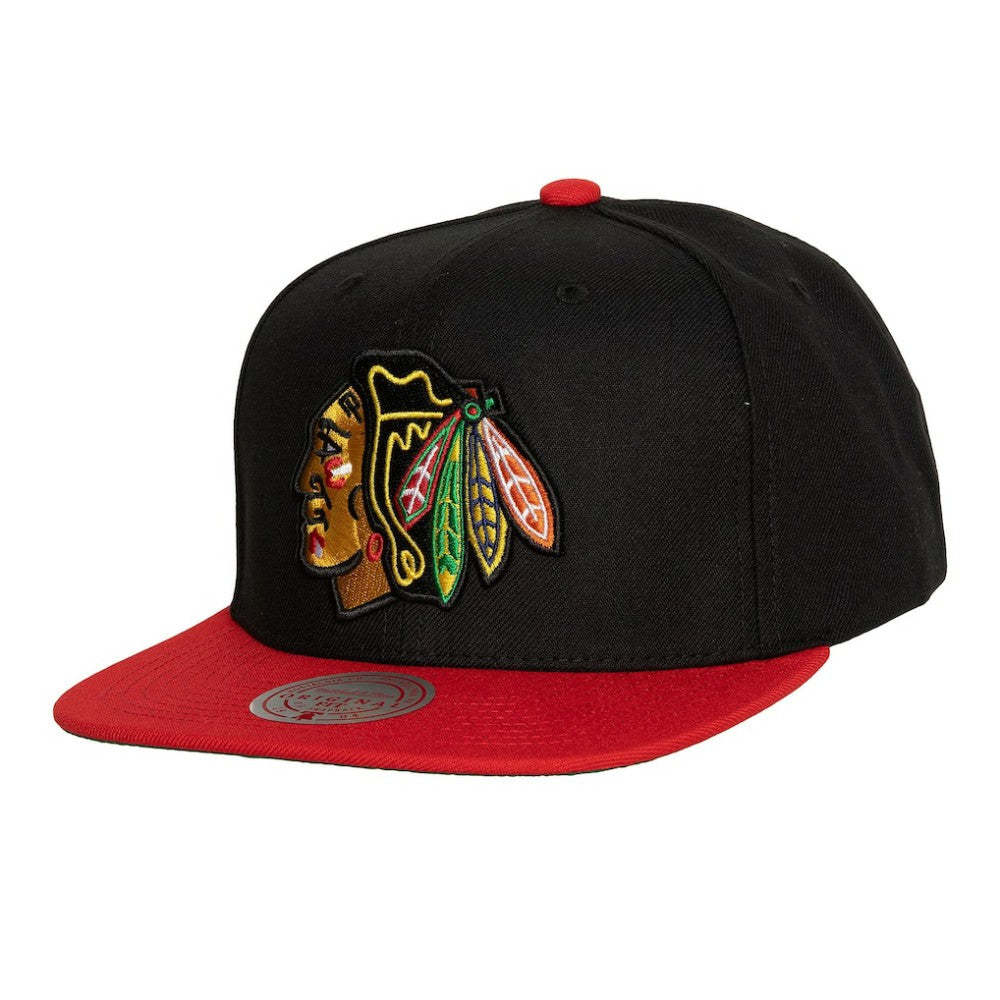 Chicago Blackhawks Mitchell & Ness Core Team Ground 2.0 Snapback Hat - Black | US 200398851