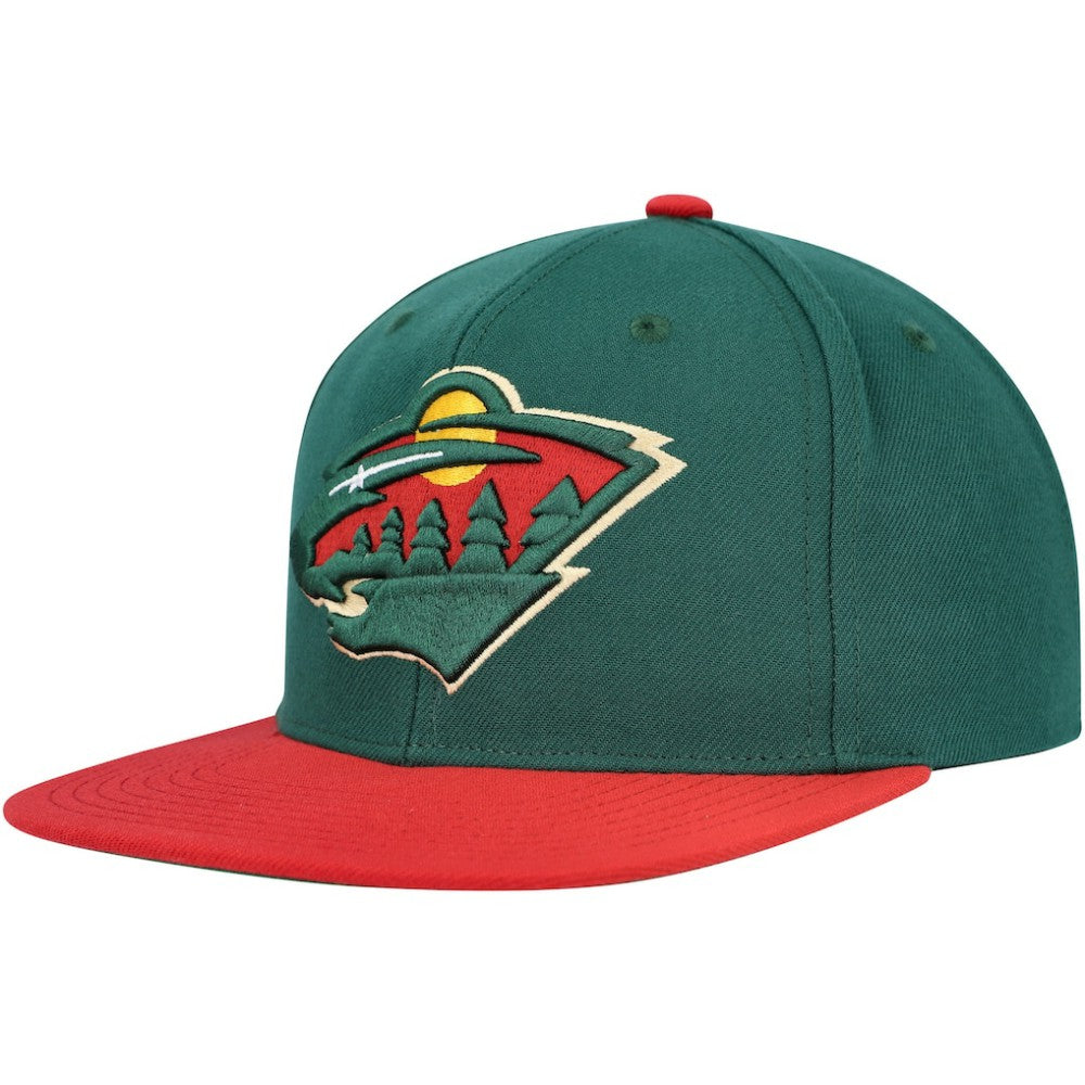 Minnesota Wild Mitchell & Ness Core Team Ground 2.0 Snapback Hat - Green | US 200398869