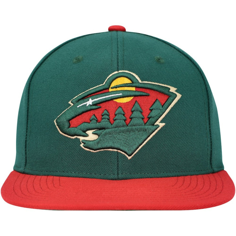 Minnesota Wild Mitchell & Ness Core Team Ground 2.0 Snapback Hat - Green | US 200398869