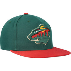 Minnesota Wild Mitchell & Ness Core Team Ground 2.0 Snapback Hat - Green | US 200398869