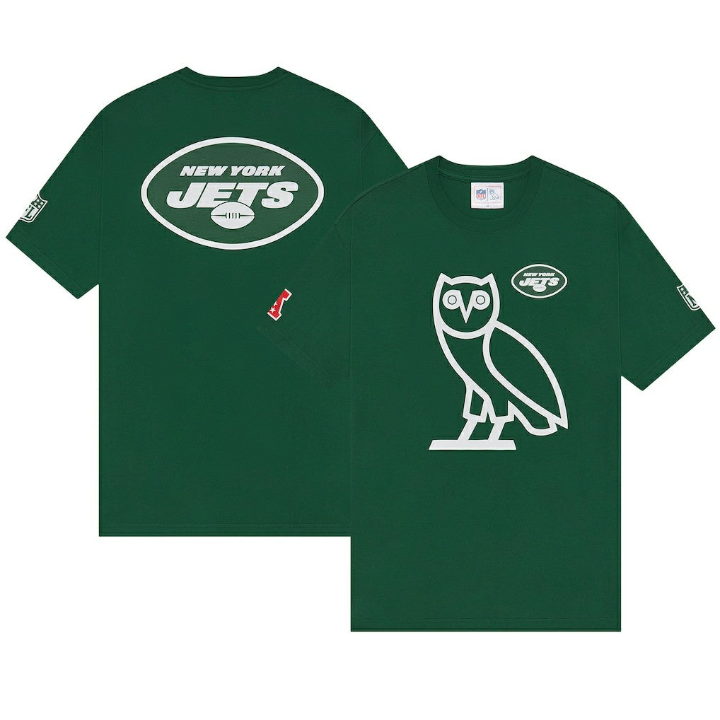 New York Jets OVO x NFL OG Owl T-Shirt - Green