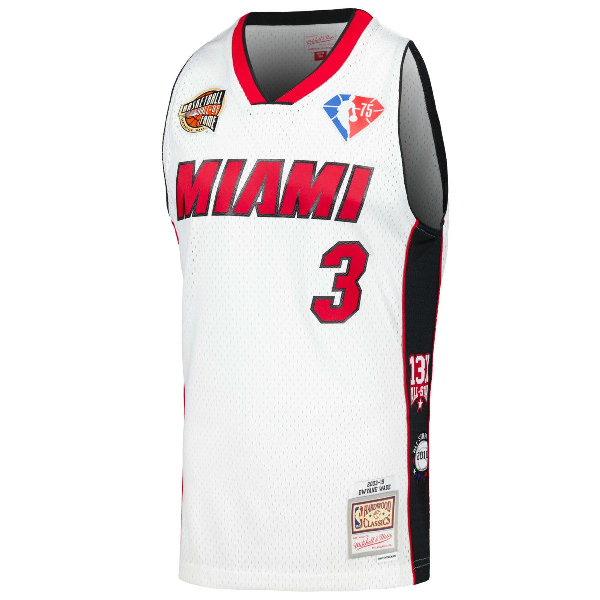 Dwyane Wade Miami Heat Unisex Hall of Fame Class of 2023 Throwback Swingman Jersey White - Mitchell & Ness
