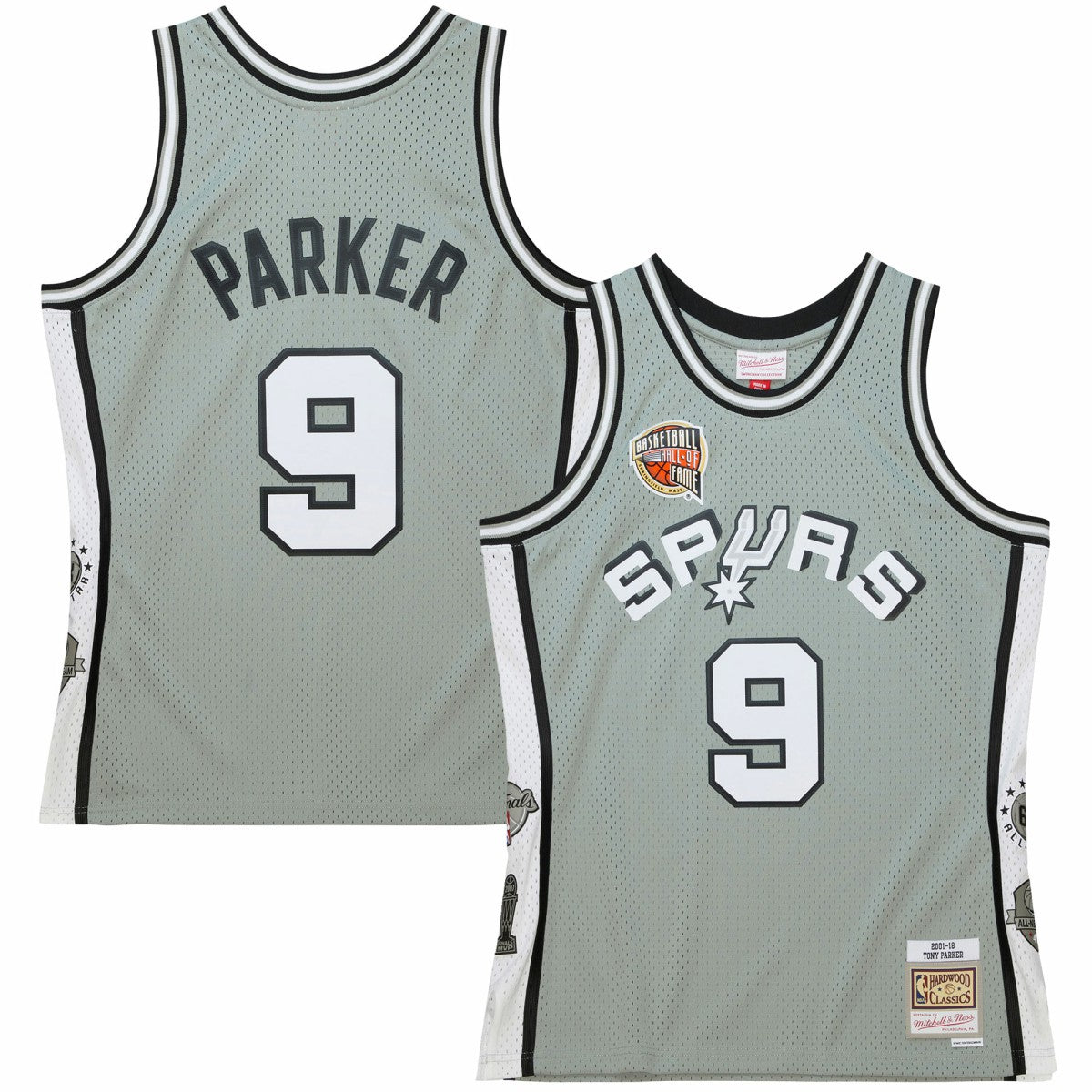Tony Parker San Antonio Spurs Unisex Hall of Fame Class of 2023 Throwback Swingman Jersey Gray - Mitchell & Ness