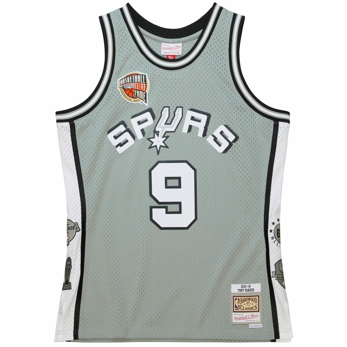 Tony Parker San Antonio Spurs Unisex Hall of Fame Class of 2023 Throwback Swingman Jersey Gray - Mitchell & Ness