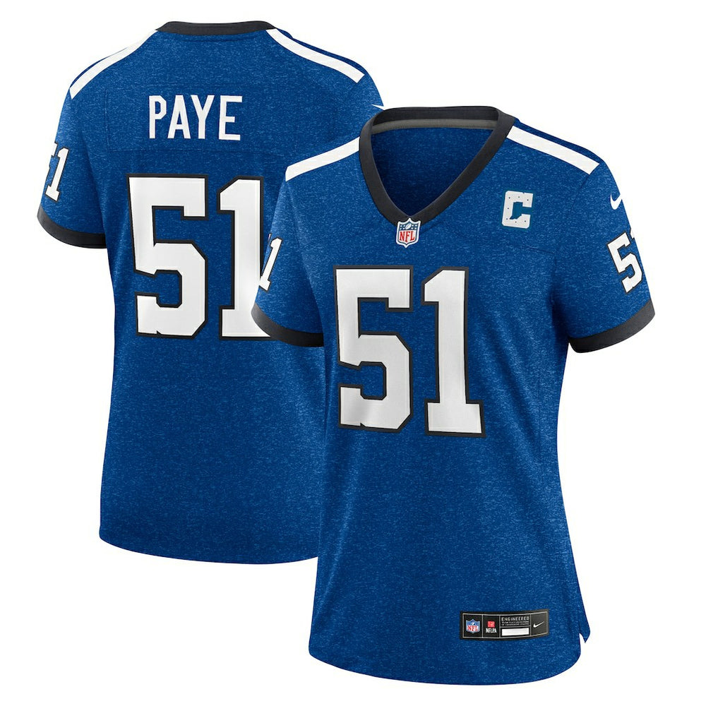 Kwity Paye Indianapolis Colts Women's Indiana Nights Alternate Game Jersey - Royal Jerseys