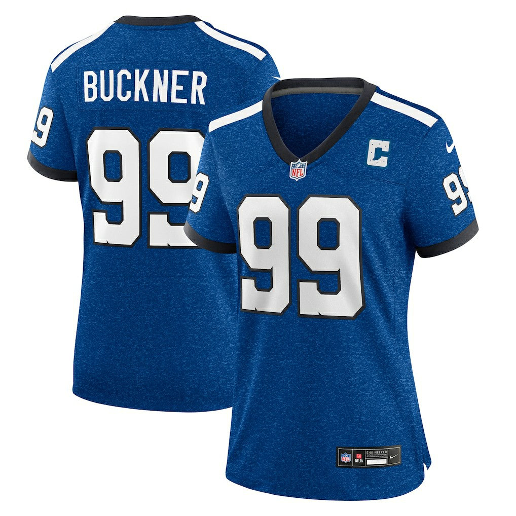 DeForest Buckner Indianapolis Colts Women's Indiana Nights Alternate Game Jersey - Royal Jerseys