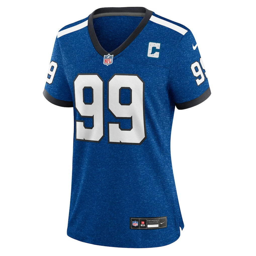 DeForest Buckner Indianapolis Colts Women's Indiana Nights Alternate Game Jersey - Royal Jerseys
