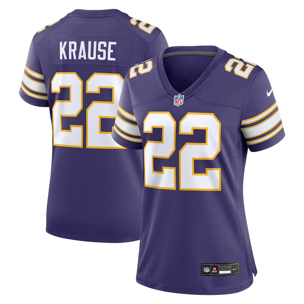Paul Krause Minnesota Vikings Women's Classic Retired Player Jersey - Purple Jerseys