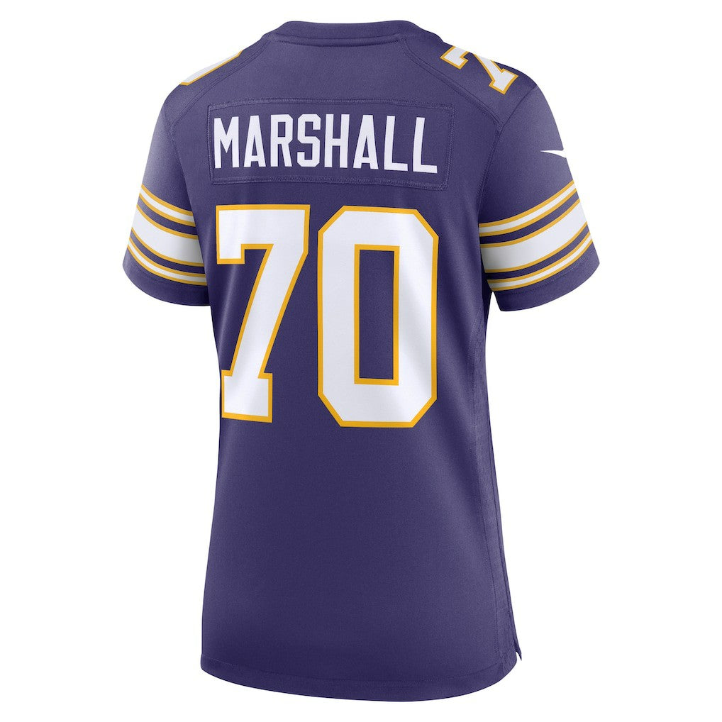 Jim Marshall Minnesota Vikings Women's Classic Retired Player Jersey - Purple Jerseys