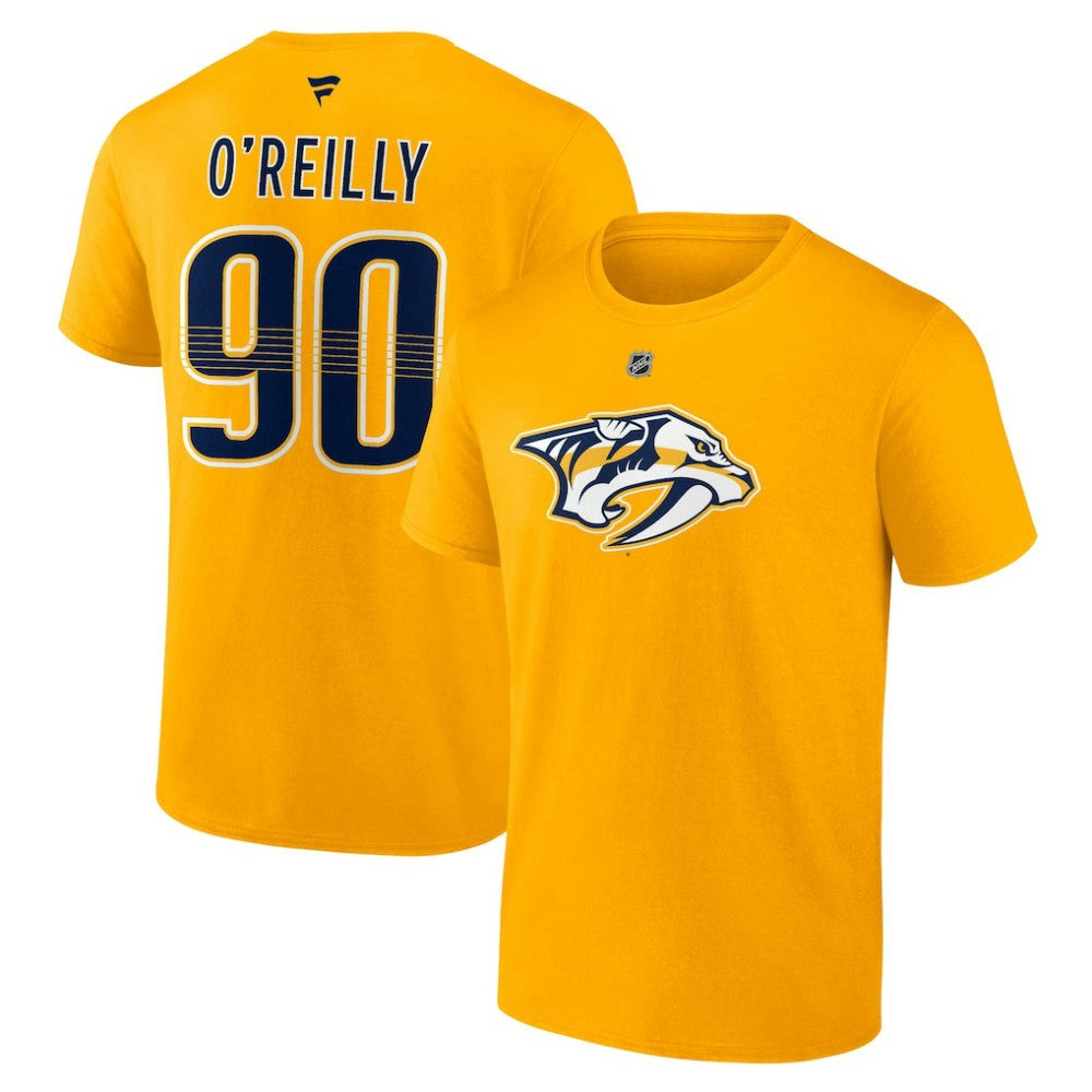 Ryan O'Reilly Nashville Predators Fanatics Authentic Stack Name & Number T-Shirt - Gold | US 200402713