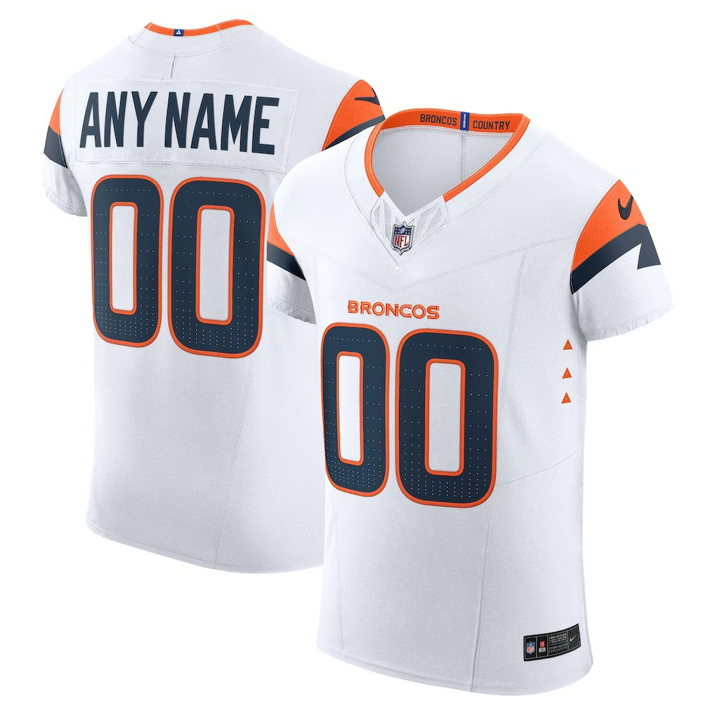 Denver Broncos Vapor F.U.S.E. Elite Custom Jersey - White Jerseys