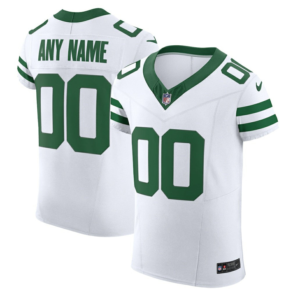 New York Jets Vapor F.U.S.E. Elite Custom Jersey - White Jerseys