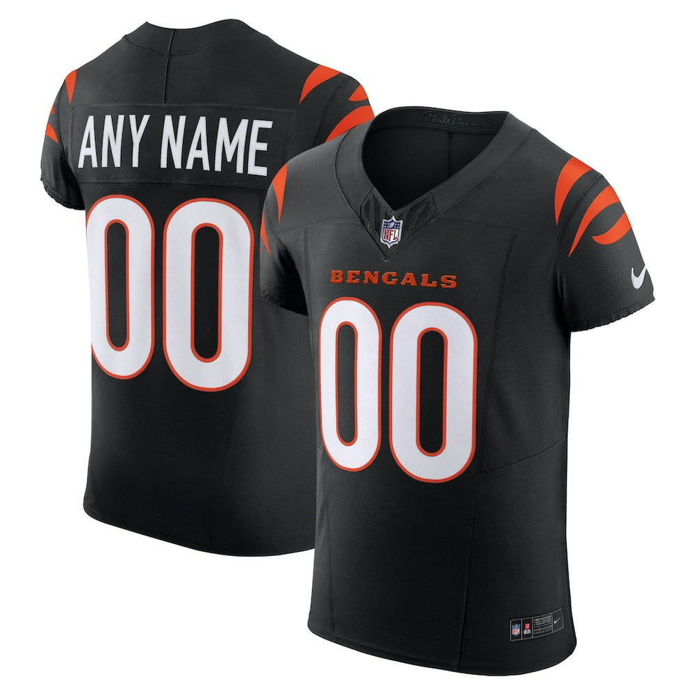 Cincinnati Bengals Team Vapor F.U.S.E. Elite Custom Jersey - Black Jerseys