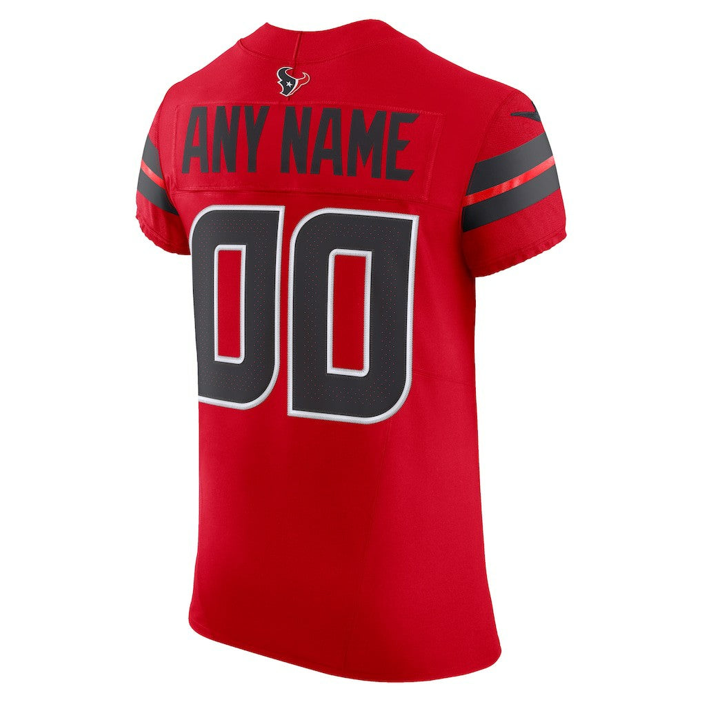Houston Texans Alternate Vapor F.U.S.E. Elite Custom Jersey - Red Jerseys