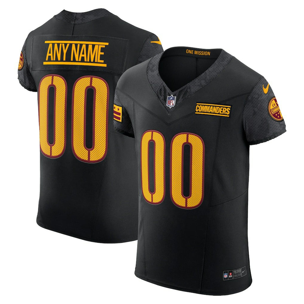 Washington Commanders Alternate Vapor F.U.S.E. Elite Custom Jersey - Black Jerseys