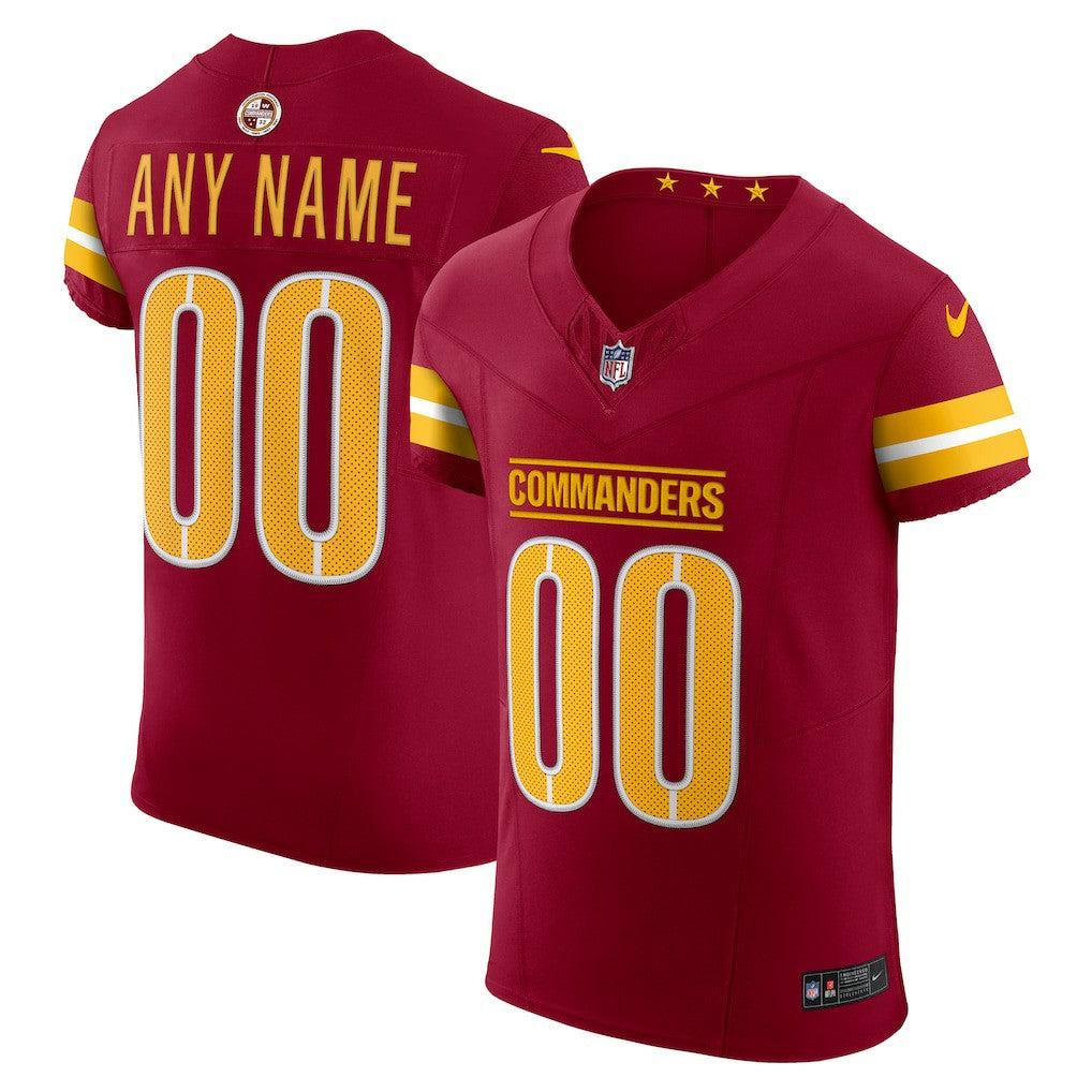 Washington Commanders Team Vapor F.U.S.E. Elite Custom Jersey - Burgundy Jerseys
