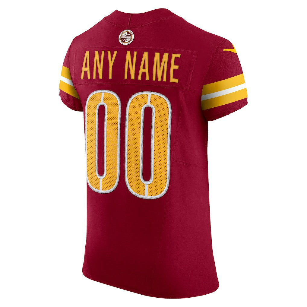 Washington Commanders Team Vapor F.U.S.E. Elite Custom Jersey - Burgundy Jerseys