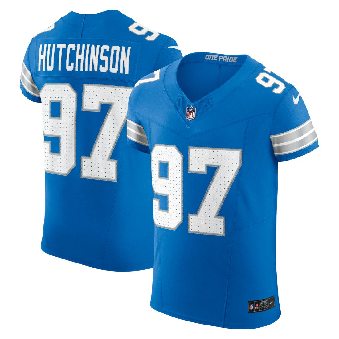 Aidan Hutchinson Detroit Lions Vapor F.U.S.E. Elite Jersey - Blue Jerseys