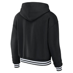 Miami Dolphins WEAR by Erin Andrews Women's Lace-Up Pullover Hoodie - Black Hoodies