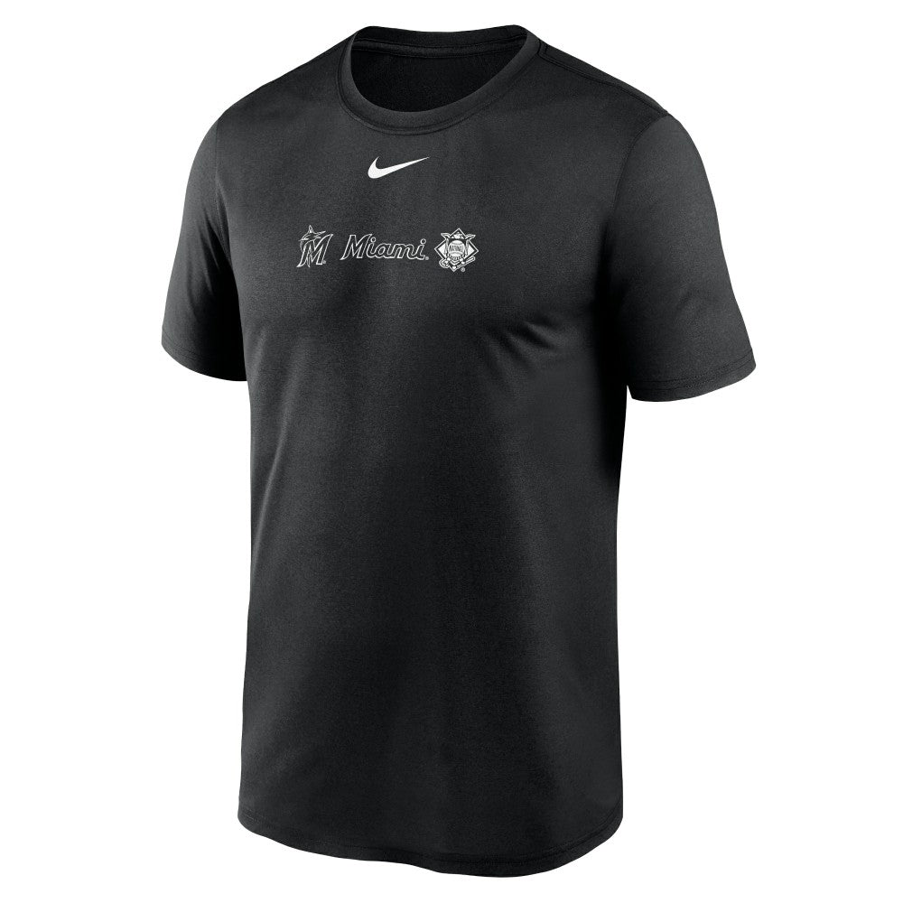 Miami Marlins Nike Fashion Over Shoulder Logo Legend T-Shirt - Black T-shirts