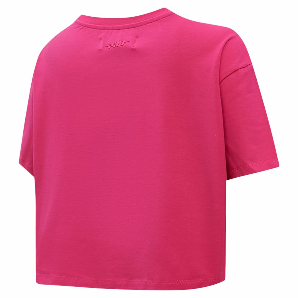 New York Rangers Pro Standard Women's Triple Pink Cropped Boxy T-Shirt | US 200410509