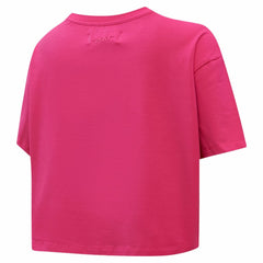 New York Rangers Pro Standard Women's Triple Pink Cropped Boxy T-Shirt | US 200410509