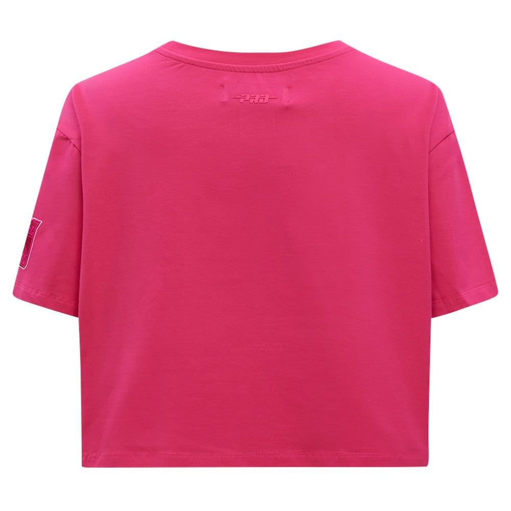 New York Rangers Pro Standard Women's Triple Pink Cropped Boxy T-Shirt | US 200410509