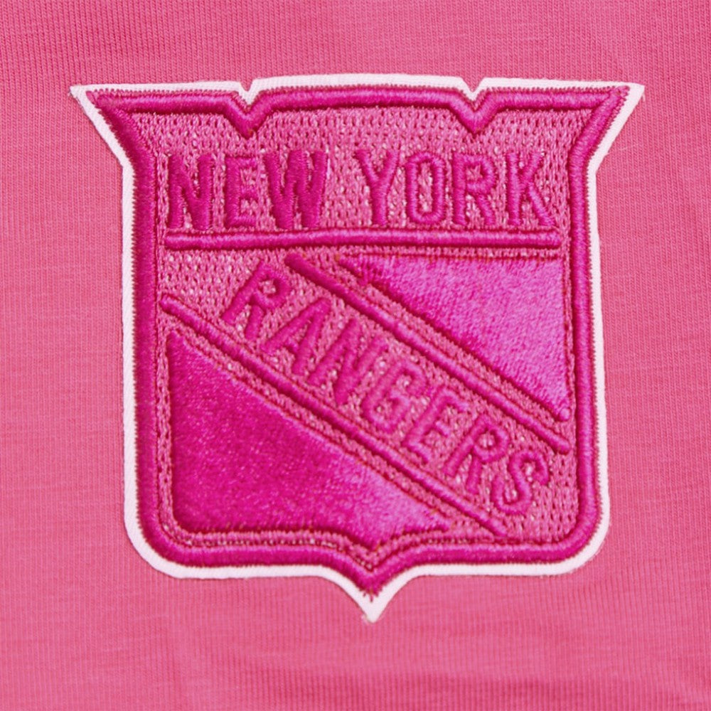 New York Rangers Pro Standard Women's Triple Pink Cropped Boxy T-Shirt | US 200410509