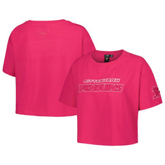 Pittsburgh Penguins Pro Standard Women's Triple Pink Cropped Boxy T-Shirt | US 200410510