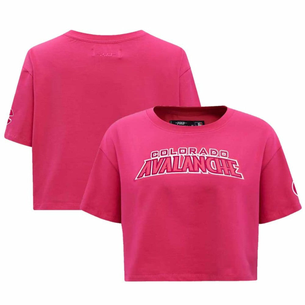 Colorado Avalanche Pro Standard Women's Triple Pink Cropped Boxy T-Shirt | US 200410511