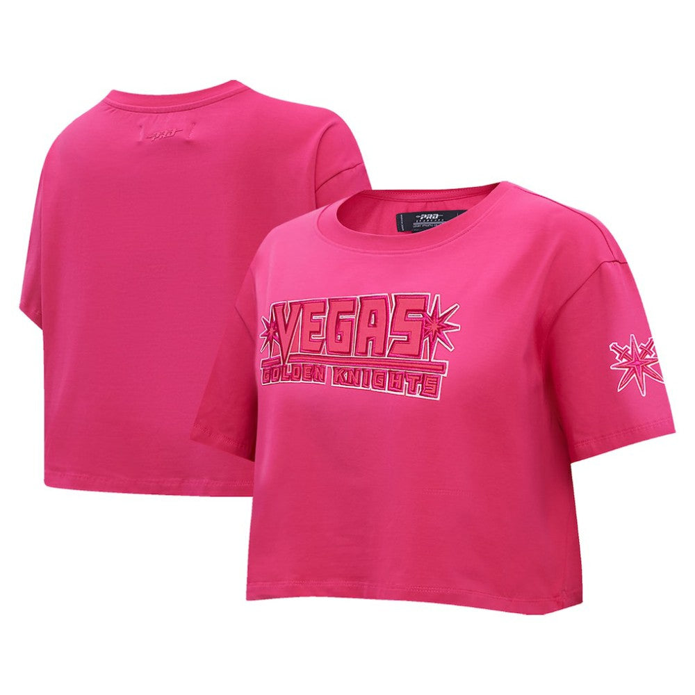Vegas Golden Knights Pro Standard Women's Triple Pink Cropped Boxy T-Shirt | US 200410512