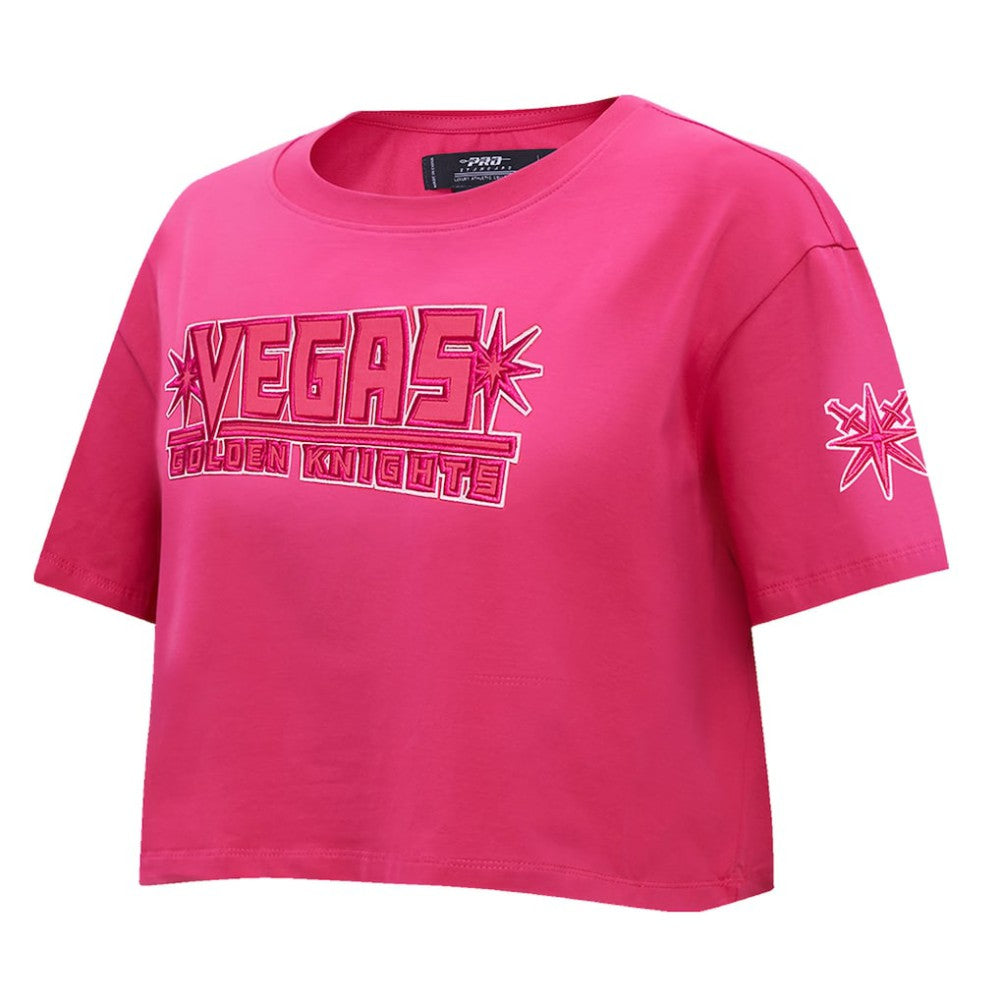 Vegas Golden Knights Pro Standard Women's Triple Pink Cropped Boxy T-Shirt | US 200410512