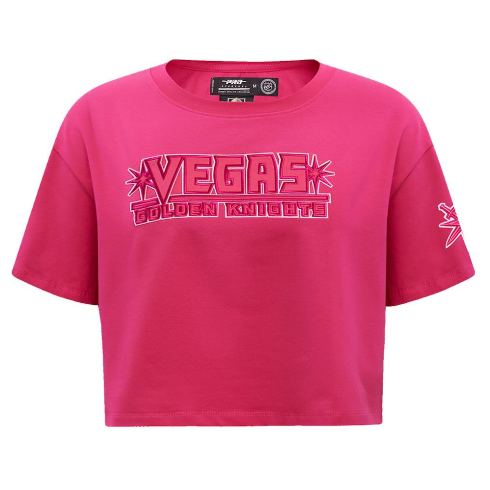 Vegas Golden Knights Pro Standard Women's Triple Pink Cropped Boxy T-Shirt | US 200410512