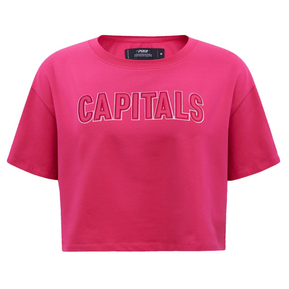 Washington Capitals Pro Standard Women's Triple Pink Cropped Boxy T-Shirt | US 200410514