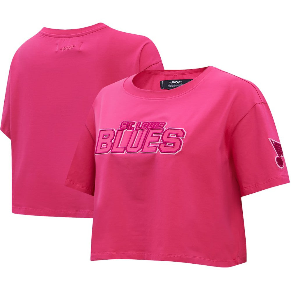 St. Louis Blues Pro Standard Women's Triple Pink Cropped Boxy T-Shirt | US 200410515