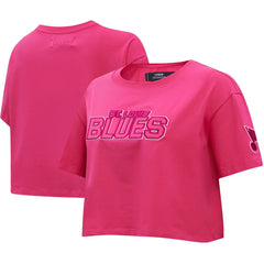St. Louis Blues Pro Standard Women's Triple Pink Cropped Boxy T-Shirt | US 200410515