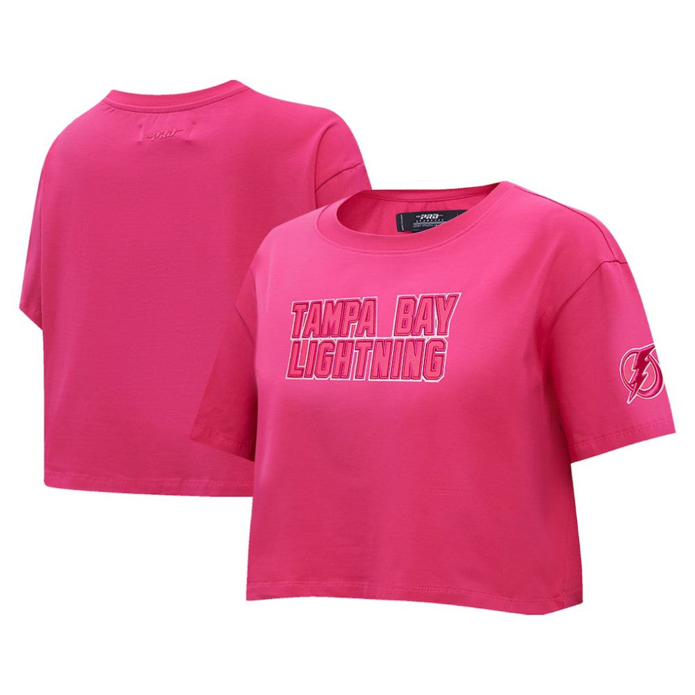 Tampa Bay Lightning Pro Standard Women's Triple Pink Cropped Boxy T-Shirt | US 200410516