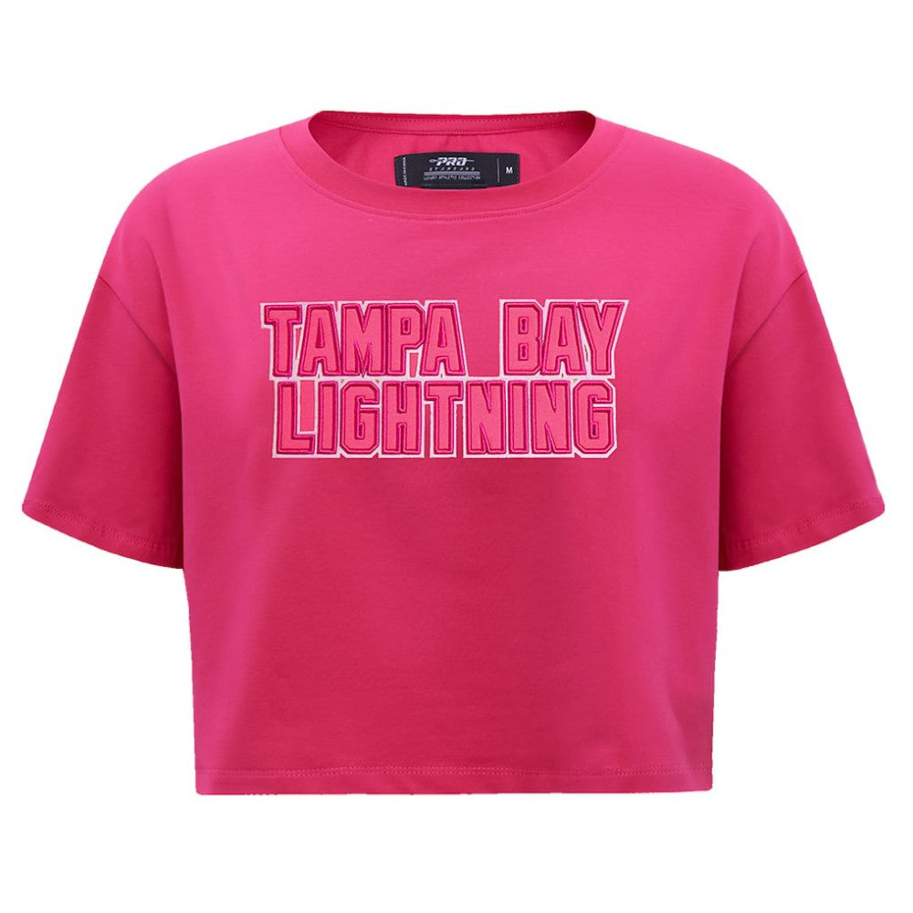 Tampa Bay Lightning Pro Standard Women's Triple Pink Cropped Boxy T-Shirt | US 200410516