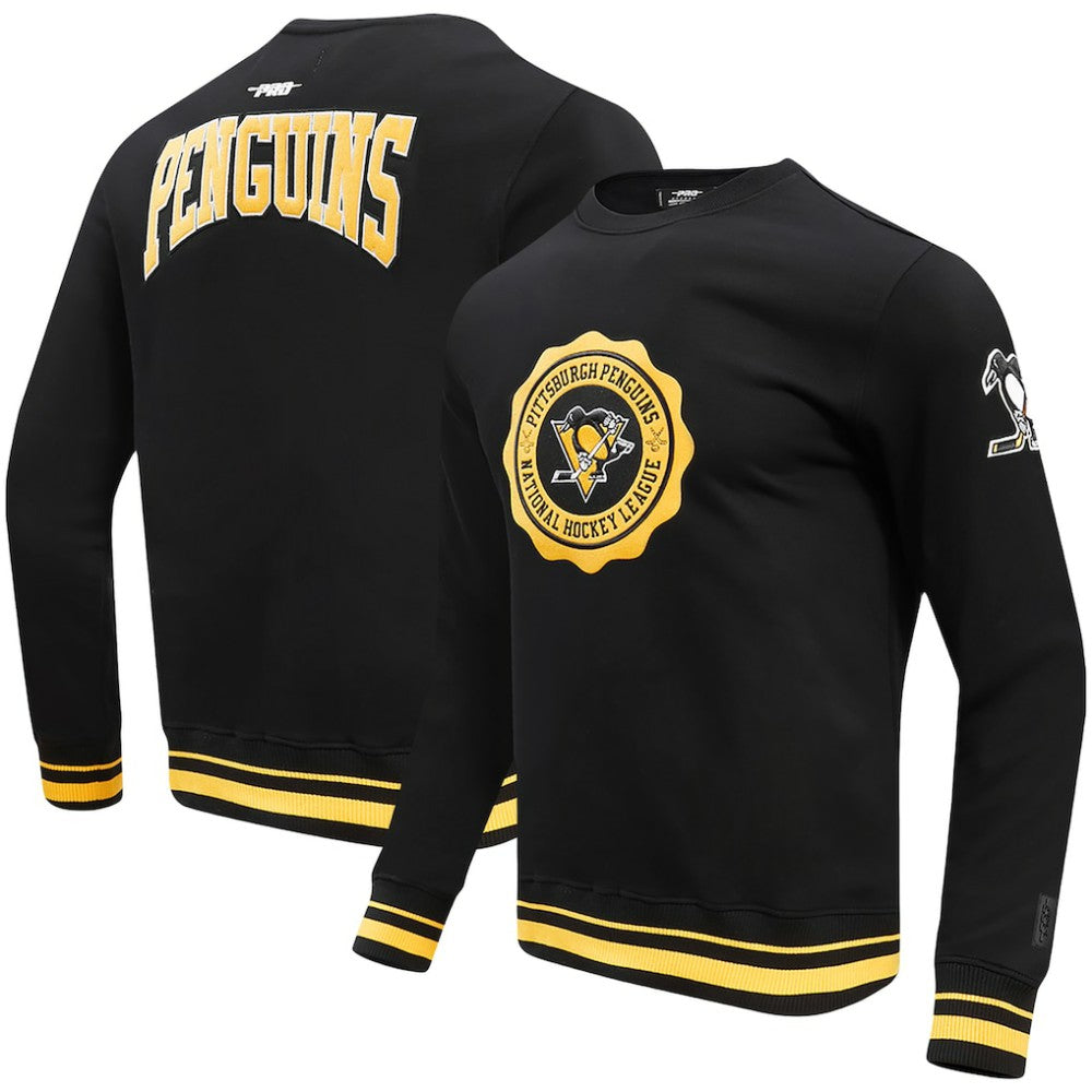 Pittsburgh Penguins Pro Standard Crest Emblem Pullover Sweatshirt - Black | US 200410535