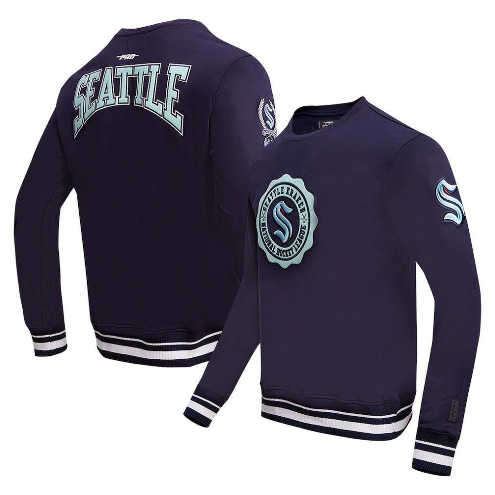 Seattle Kraken Pro Standard Crest Emblem Pullover Sweatshirt - Deep Sea Blue | US 200410537