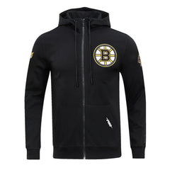 Boston Bruins Pro Standard Classic Chenille Full-Zip Hoodie Jacket - Black | US 200410601